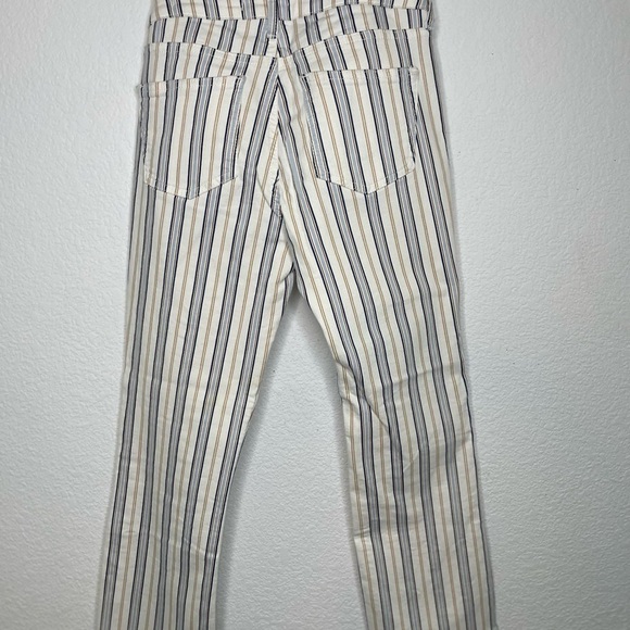 Pilcro and the Letterpress jeans cream with stripes sz 26 raw hem - Picture 10 of 10